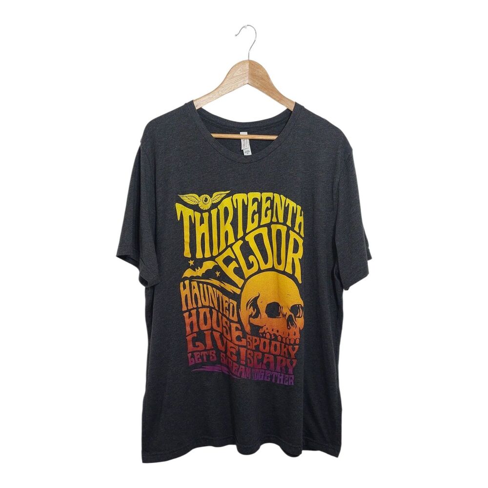 Halloween Haunted House Tee Shirt Men's Size 2XL Thirteenth Floor Spooky Scary